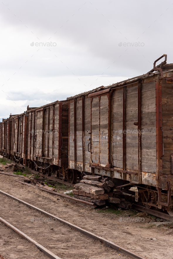 old wooden train