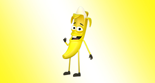 Banana 3d character