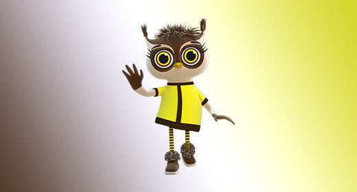 Owlet Betty 3d character