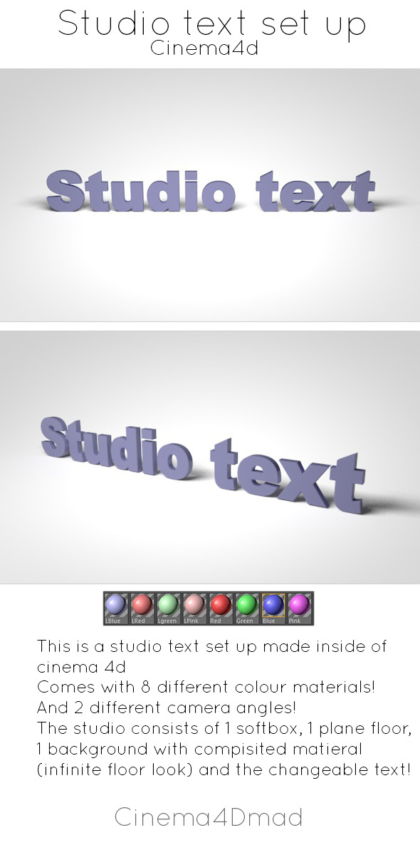 Text project set up - 3DOcean Item for Sale