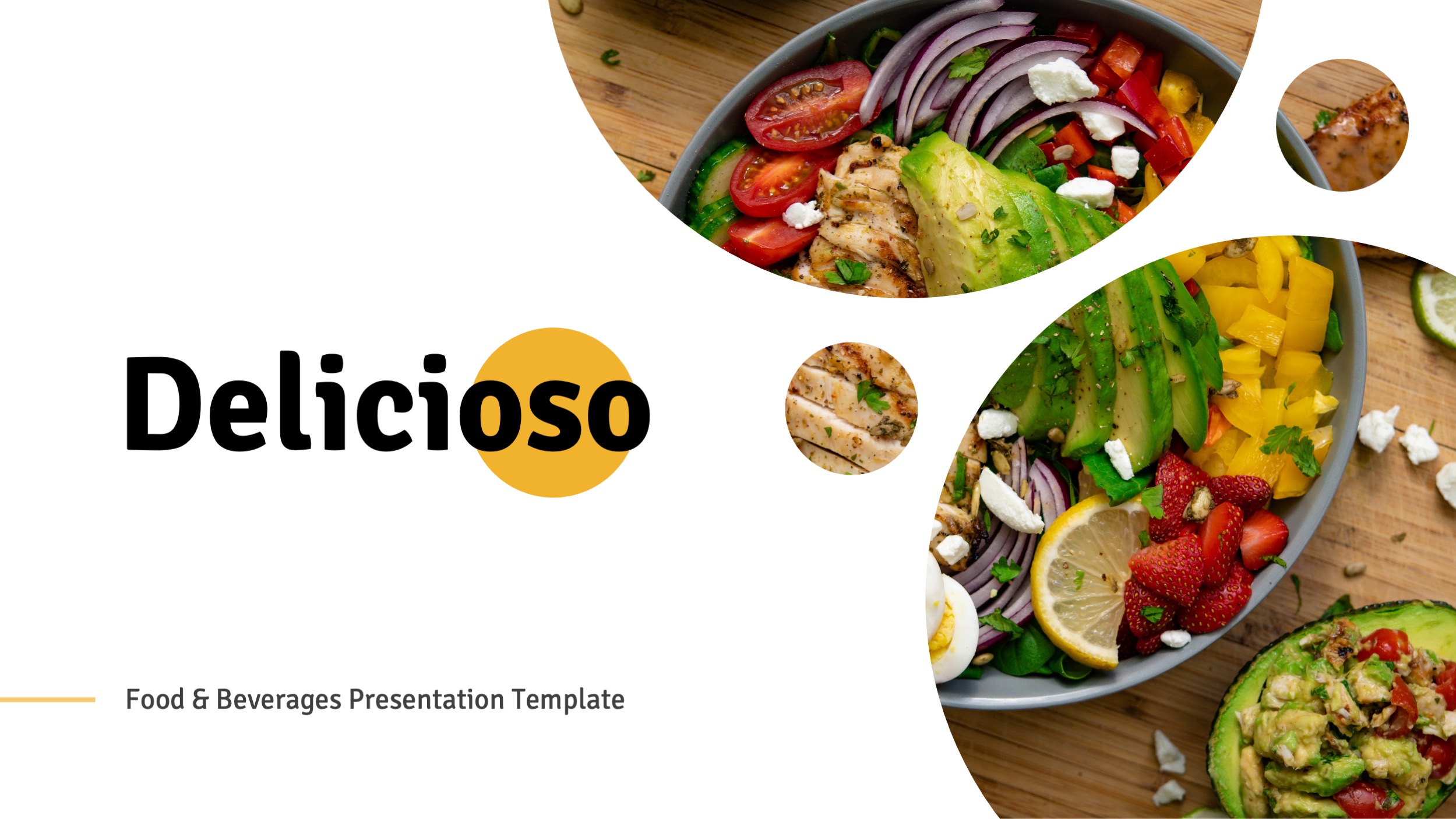 Food & Beverages Google Slides Template, Presentation Templates ...