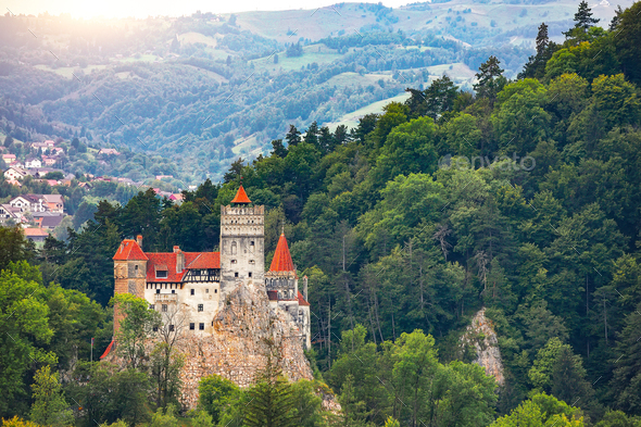 Landscape With Medieval Bran Castle Known For The Myth Of Dracula Stock Photo By Pilat666