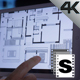 Architect Drawings On Tablet - VideoHive Item for Sale