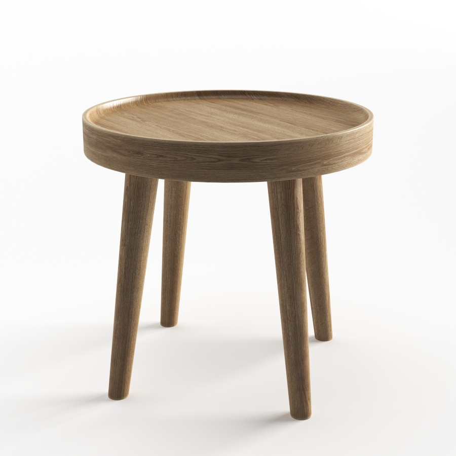 Simple Wood Side Table by Edvace | 3DOcean