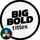 Modern Big Titles | DaVinci Resolve - VideoHive Item for Sale