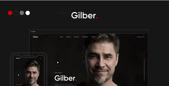 Gilber – Personal CV/Resume WordPress Theme