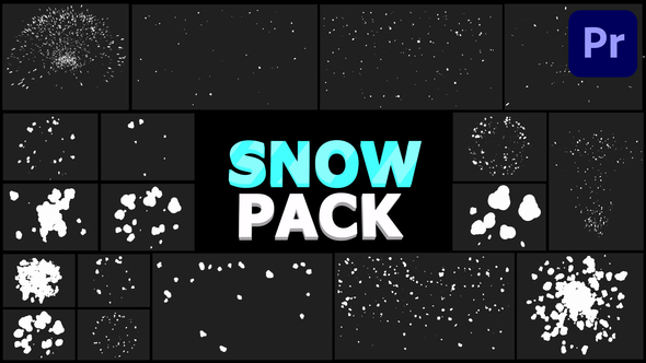 Cartoon Snowflakes Pack | Premiere Pro MOGRT