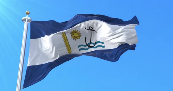 Rio Negro Department Flag, Uruguay alt