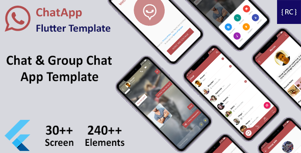 Chat & Group Chat App Template Flutter | Whatsapp Clone Flutter Template