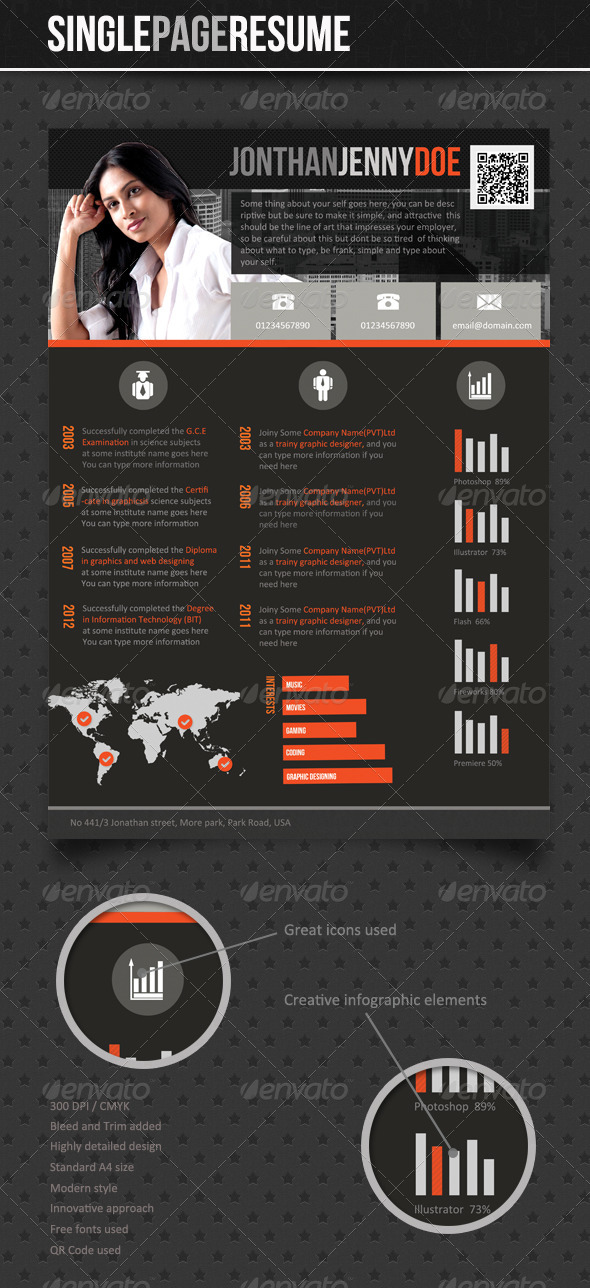 Dark Profession - Resume - Resumes Stationery