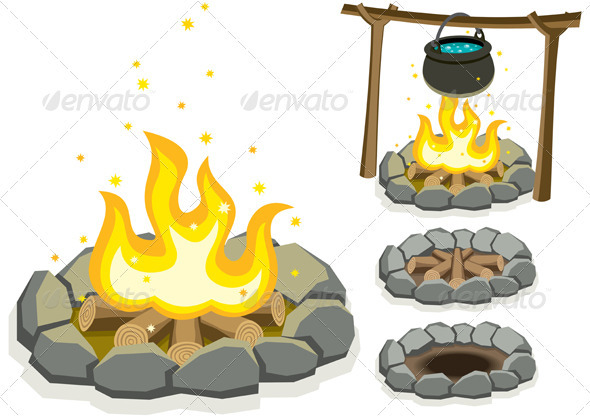 Campfire - Objects Vectors