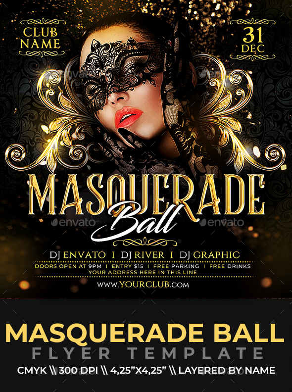 Masquerade Ball Flyer By Valone6 Graphicriver