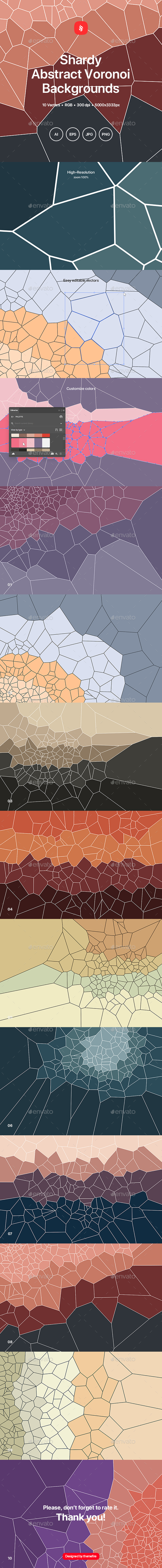 Shardy - Voronoi Background Set