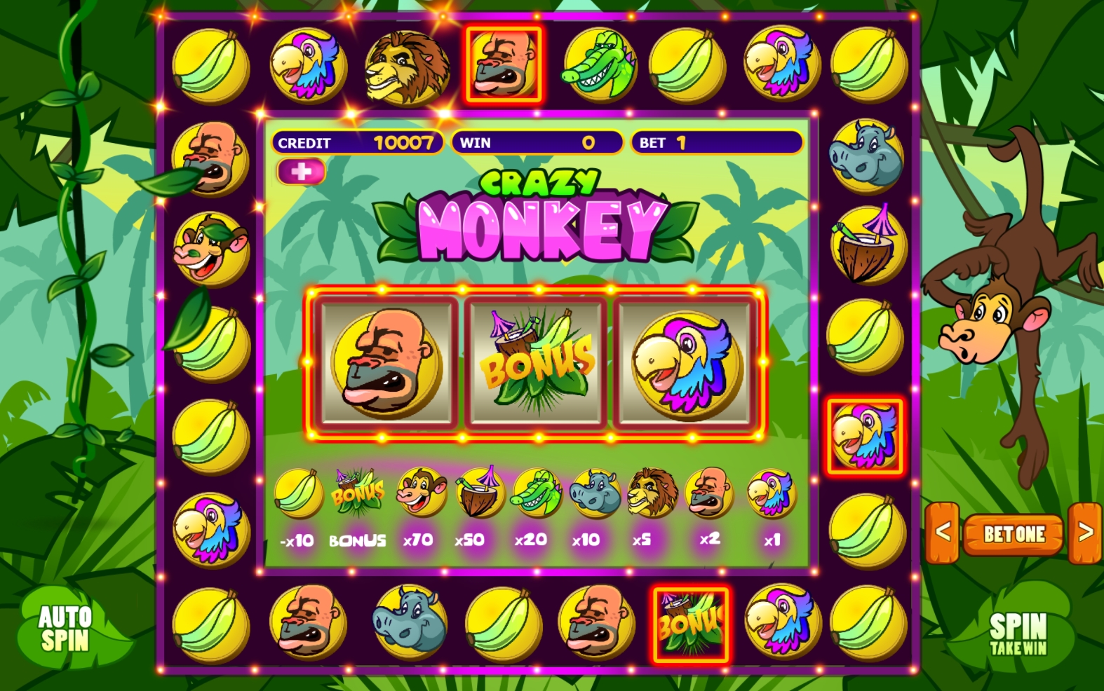 Casino Crazy Monkey HTML5 Game by PasGames | CodeCanyon