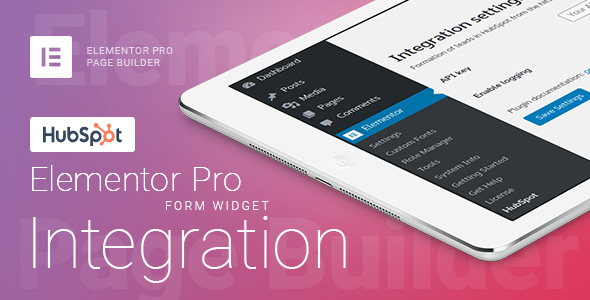 Free download Elementor Pro Form Widget - HubSpot - Integration