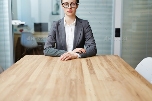 Employer by desk - Stock Photo - Images