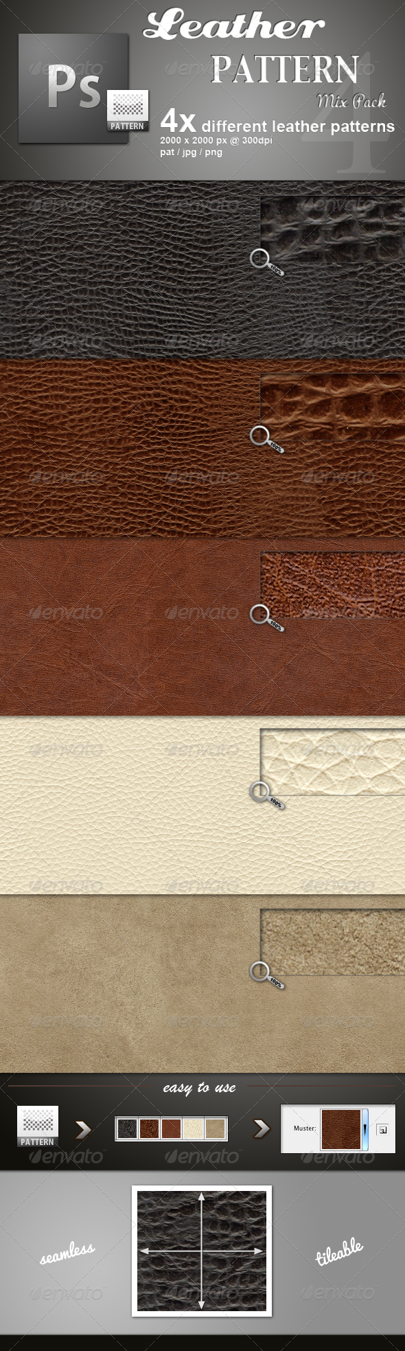 Leather Pattern MIX - Nature Textures / Fills / Patterns