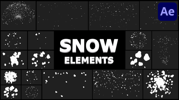 Cartoon Snowflakes Pack | After Effects
