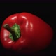 Paprika Pepper Turning on Black Background - VideoHive Item for Sale
