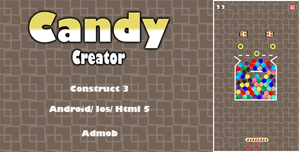 Candy Creator - HTML5 Game (Construct 3)