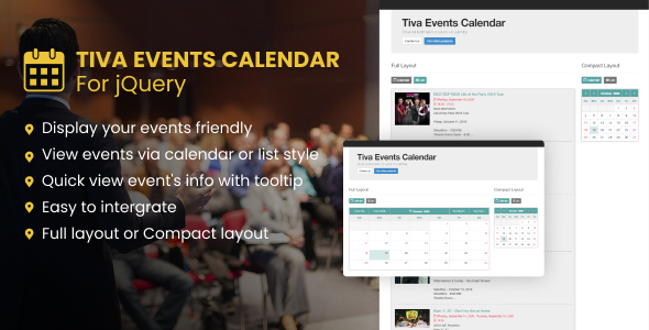 Tiva Events Calendar For jQuery