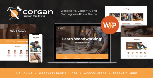 Corgan | Woodworks, Carpentry and Flooring WordPress Theme