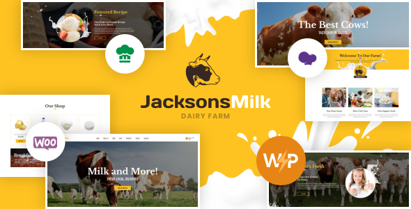 Dairy Farm & Eco Milk Products WordPress Theme