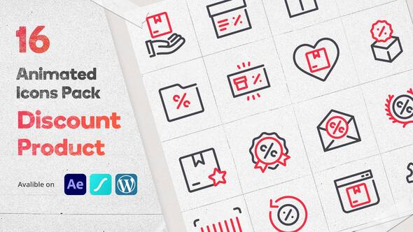Discount Payment 16 Animated Icons Pack - Wordpress Lottie Json Animation SVG alt