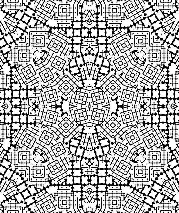 Modern Black and White Geometric Seamless Print