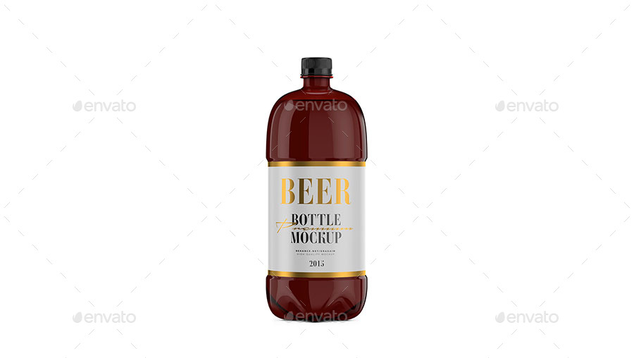 Download Beer Bottle Amber Pet Mockup By Graxaim Graphicriver