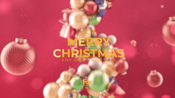 Merry Christmas Elegant Abstract 3D