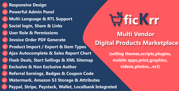 ficKrr - Multi Vendor Digital Products Marketplace