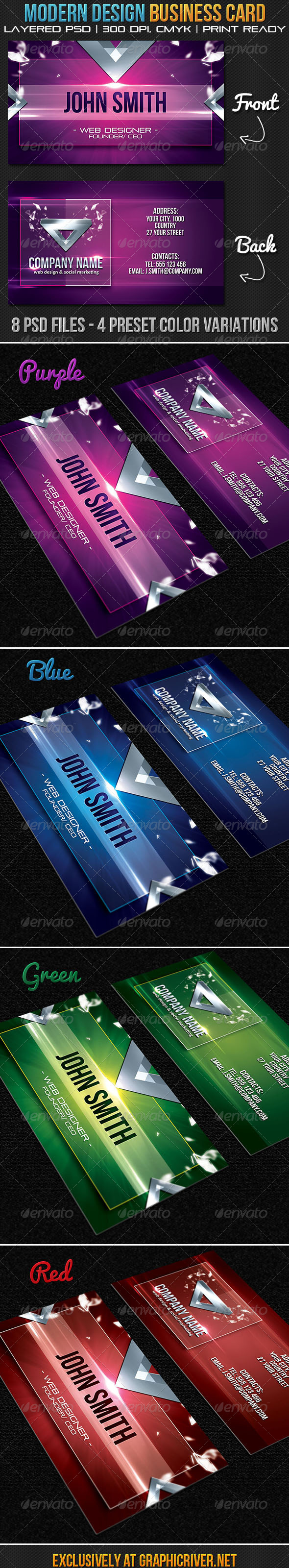 Modern Design Business Card - Creative Business Cards