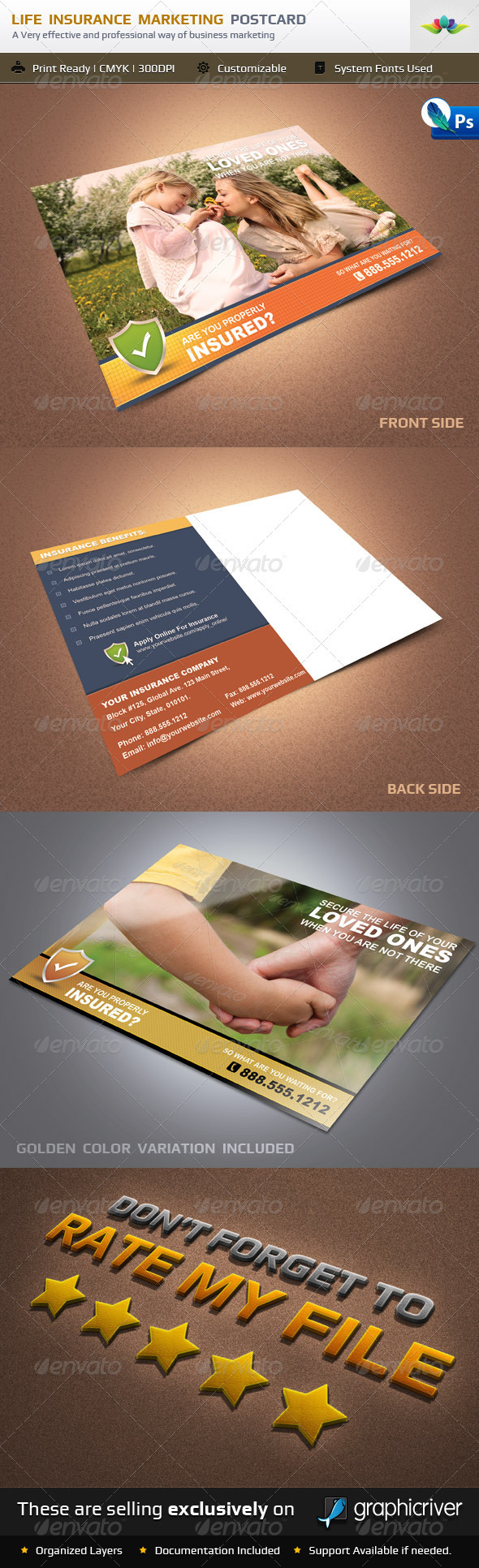 Life Insurance Marketing Postcard - Greeting Cards Cards & Invites
