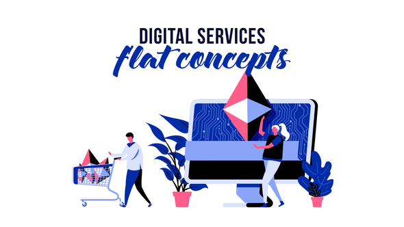 Digital services - Flat Concept