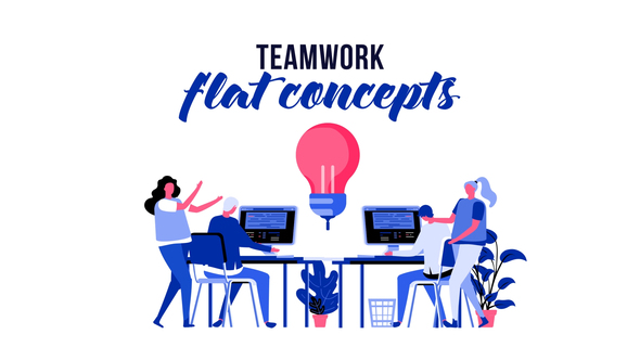 Teamwork - Flat Concept