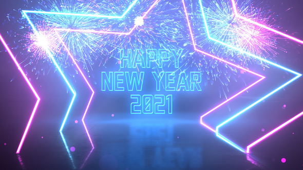 Neon Party New Year Wishes