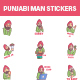 Punjabi Man Sticker Set, Vectors | GraphicRiver