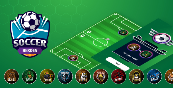 [DOWNLOAD]Soccer Heroes - HTML5 Game (Construct 3)
