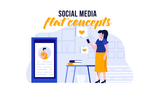 Social media - Flat Concept