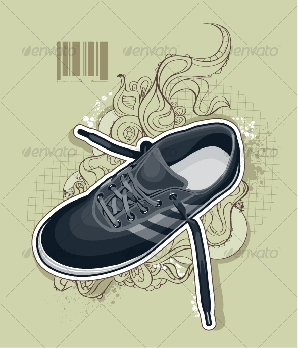 Boot on bizarre background - Man-made Objects Objects