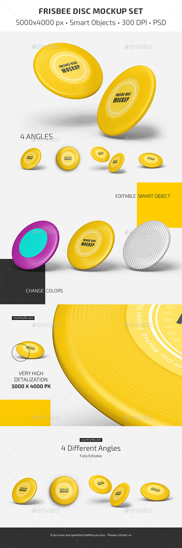 Download Frisbee Disc Mockup Set By Country4k Graphicriver