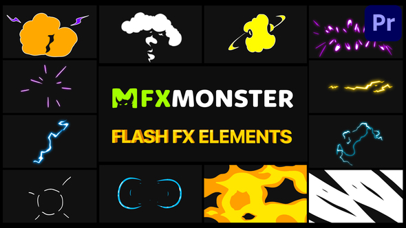 Cartoon Flash FX | Premiere Pro MOGRT