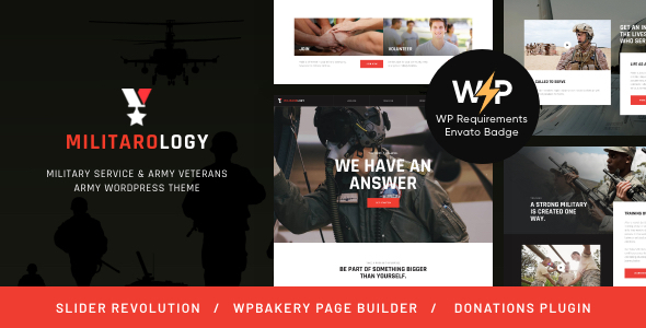 Militarology - Military Service & Army Veterans Army WordPress Theme