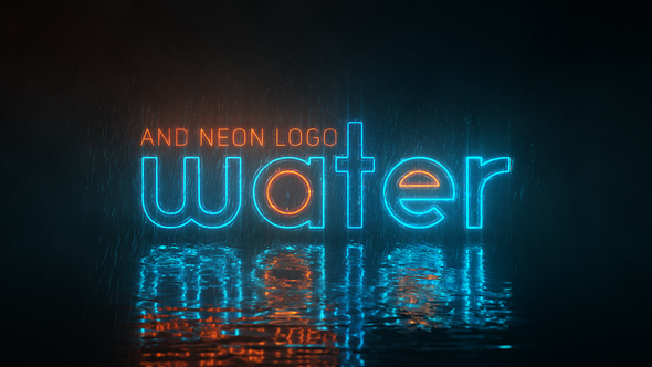 Water and Neon Logo
