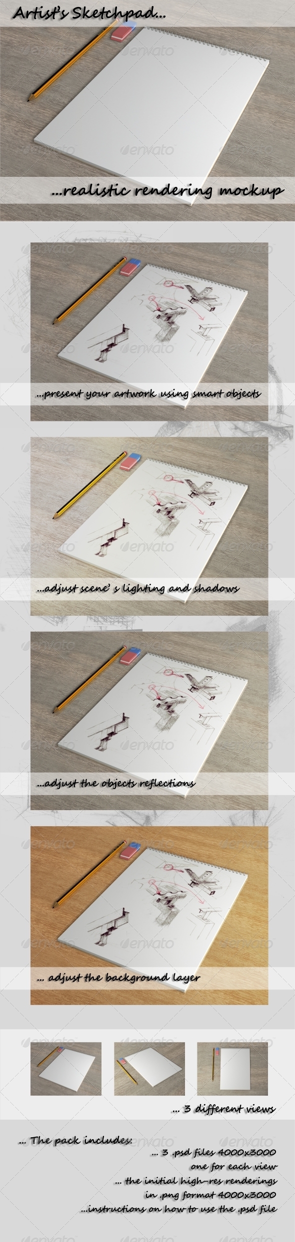 Sketchpad Rendering Mockup - Miscellaneous Print