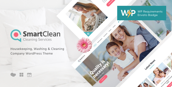 SmartClean | Housekeeping, Washing & Cleaning Company WordPress Theme