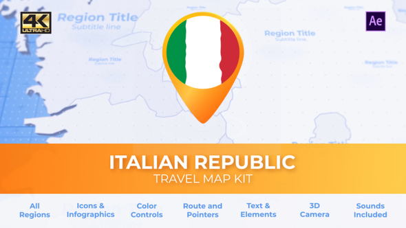 Italy Map - Italian Republic Travel Map