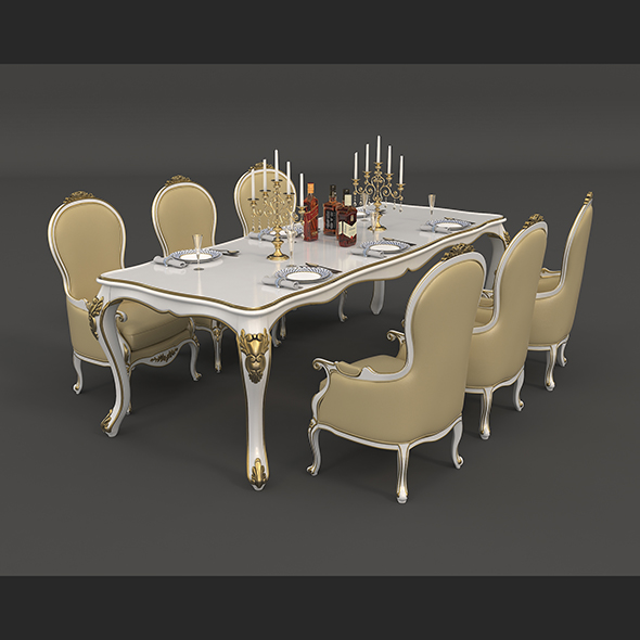 European Style Dinning - 3Docean 29823083