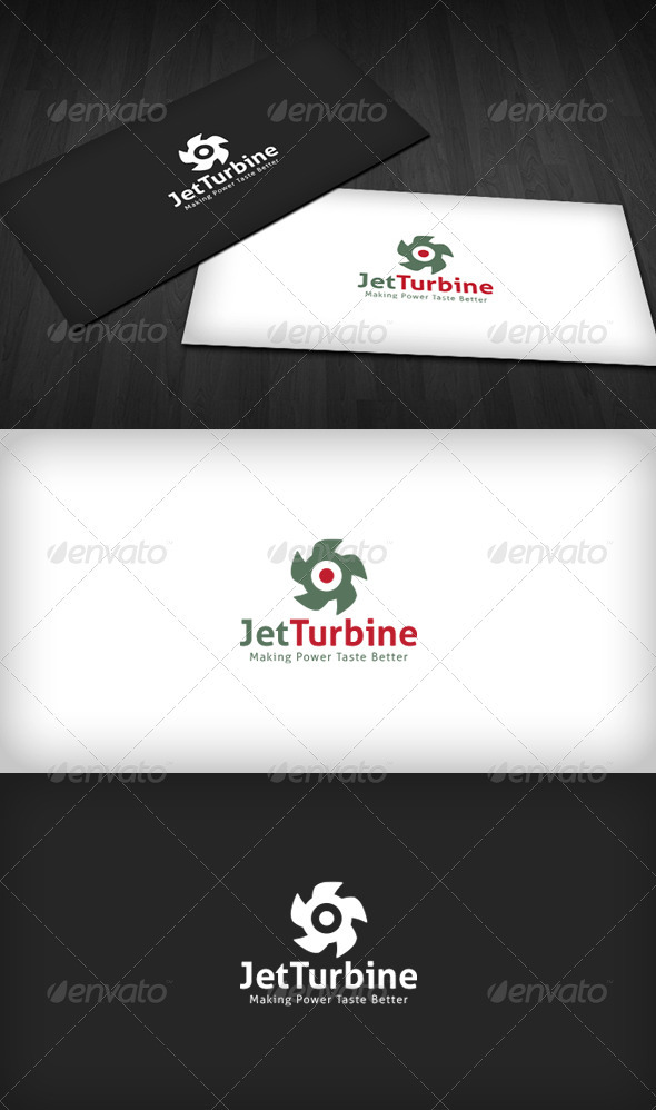 Jet Turbine Logo - Vector Abstract